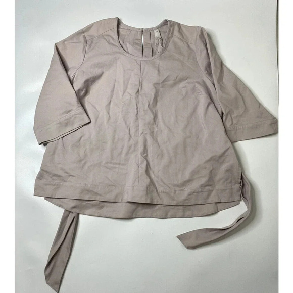 MELISSA McCARTHY Seven7 Light Pink Front Tie 3/4 Sleeve Blouse Womens Size 3X - Picture 2 of 6